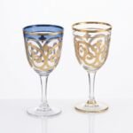 JHC INC Blue Goblets Gold Accented Party Glassware Set 2-Pack - Image 2