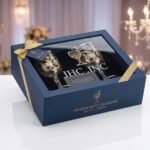 JHC INC Blue Goblets Gold Accented Party Glassware Set 2-Pack
