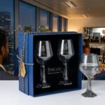 JHC INC Artisanal Faceted Crystal Wine Glasses 2-Pack Gift Box Set - Image 2